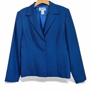 Vintage Pendleton Virgin Wool Blue Two Button Blazer Size 6